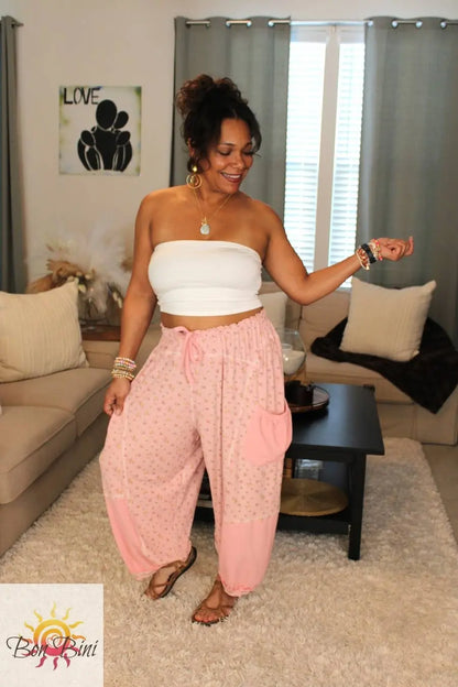 POL Floral Pattern Knit Pants