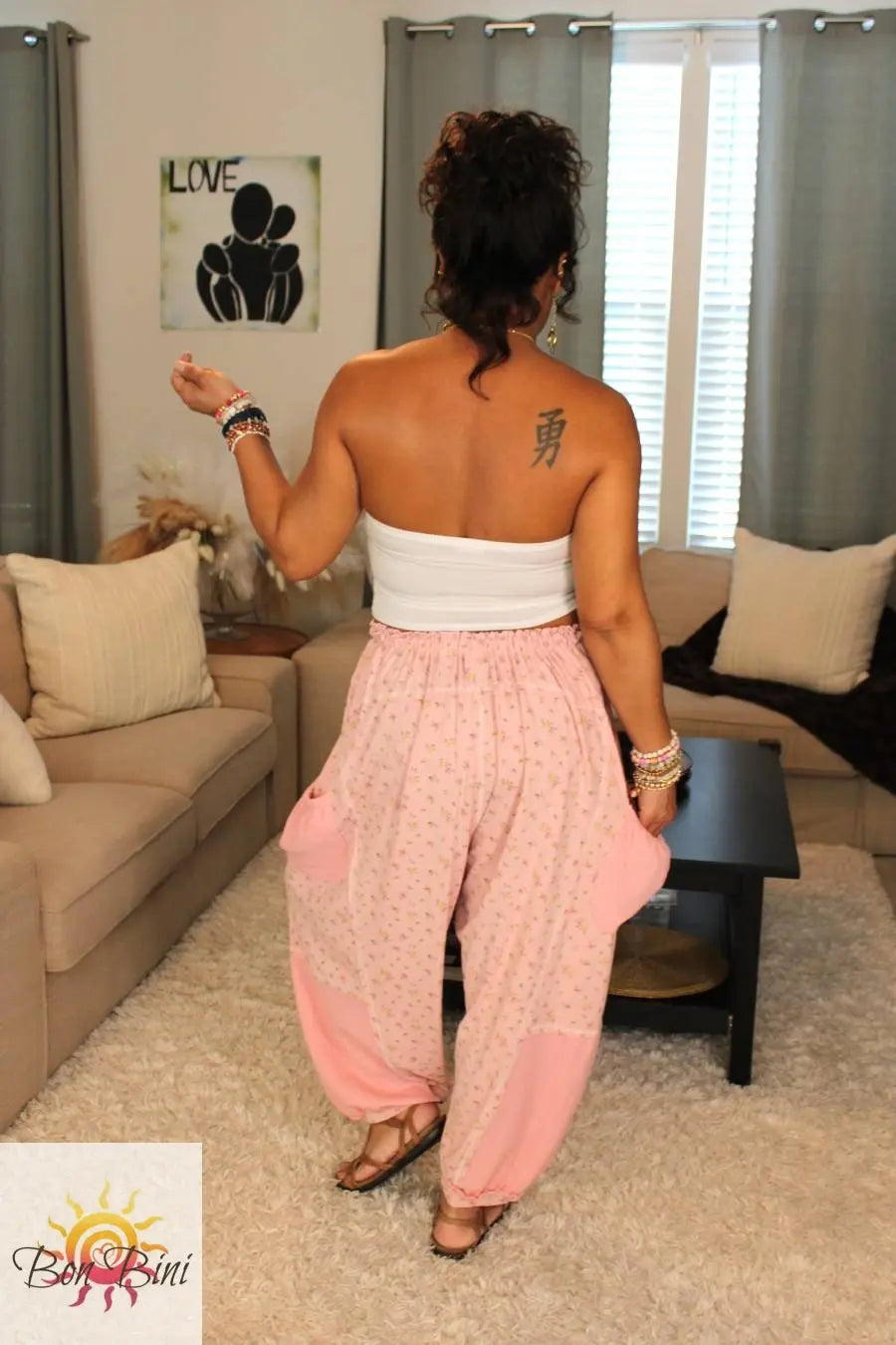 POL Floral Pattern Knit Pants