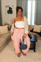 Load image into Gallery viewer, POL Rosy Pink Floral Pattern Knit Pants
