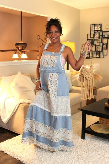 POL Vintage Floral Contrast Dress