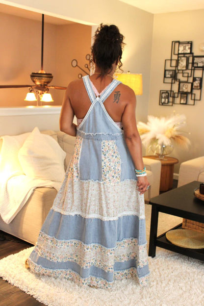 POL Vintage Floral Contrast Dress