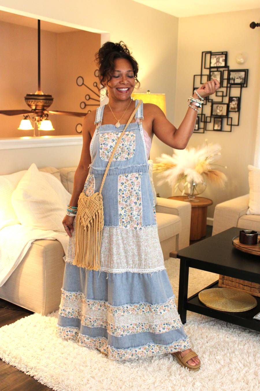 POL Vintage Floral Contrast Dress