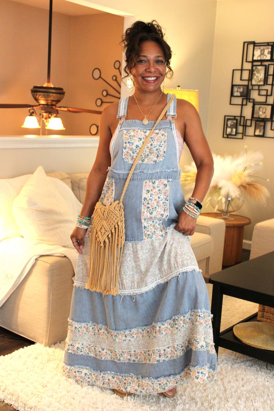 POL Vintage Floral Contrast Dress