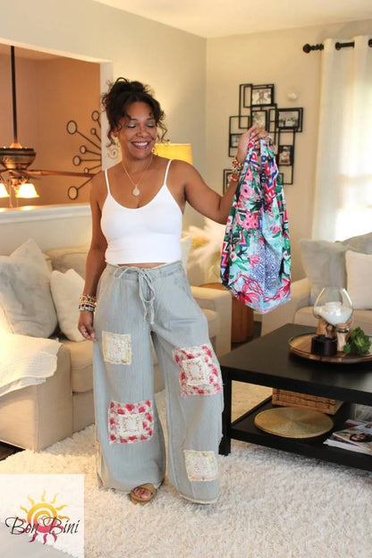 POL Vintage Wash Garden Of Serenity Denim Pants