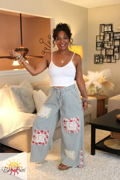 POL Vintage Wash Garden Of Serenity Denim Pants