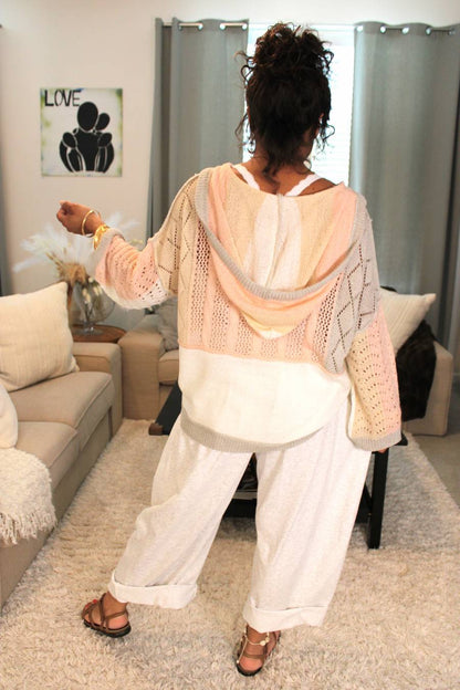 Pastel Love Knit Crochet Hoodie