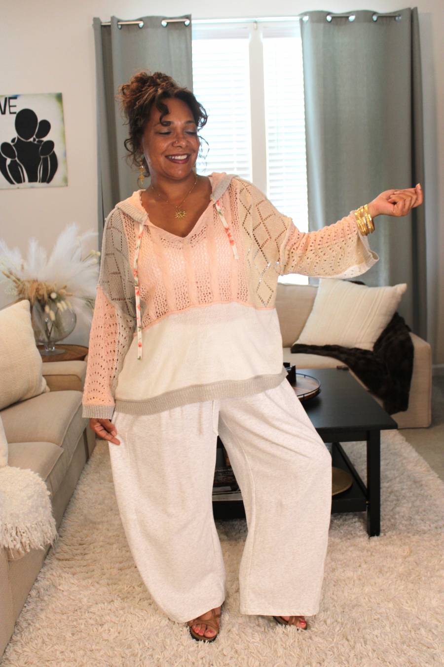 Cotton French Terry Barrel Pants
