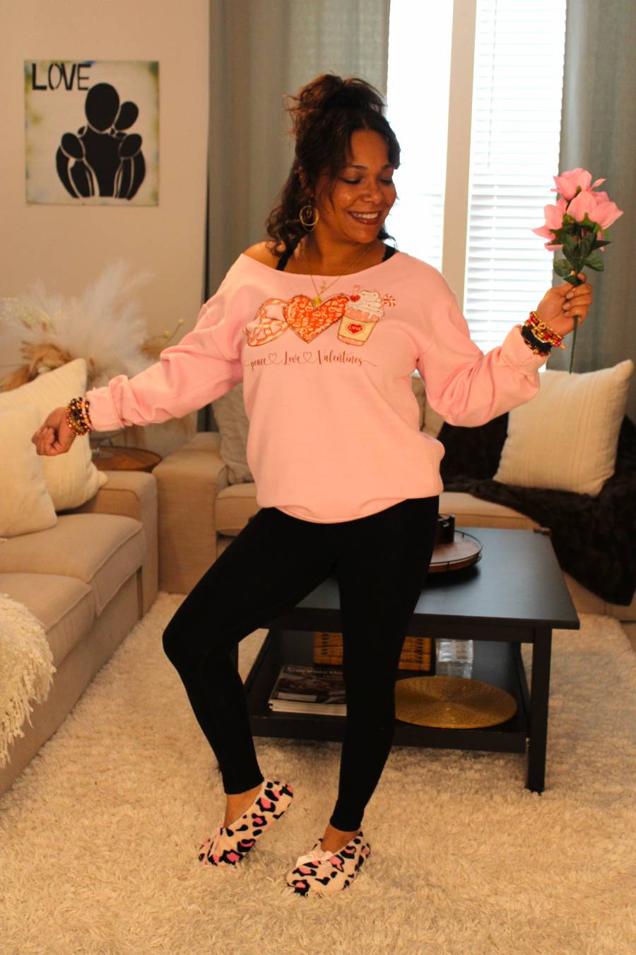 Peace, Love, Valentines Sweatshirt
