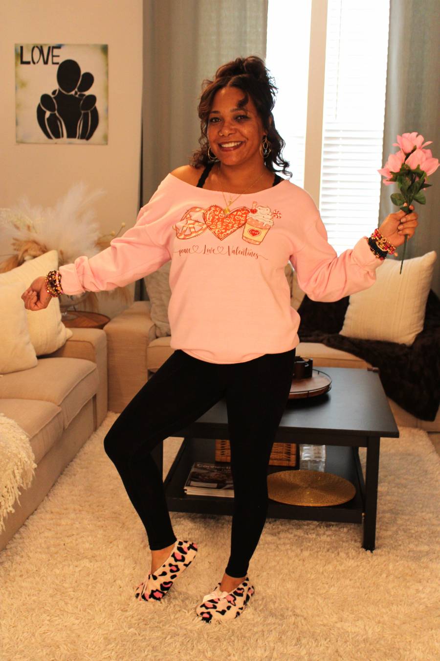 Peace, Love, Valentines Sweatshirt