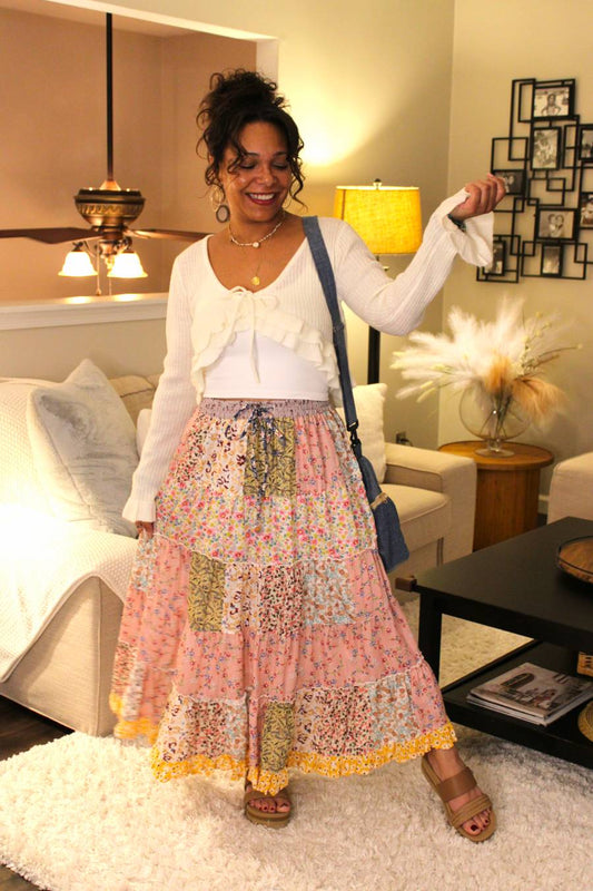 YT Picture Perfect Patchwork Skirt
