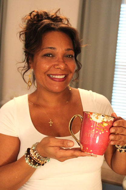 Pink "Be Still" Butterfly Mug