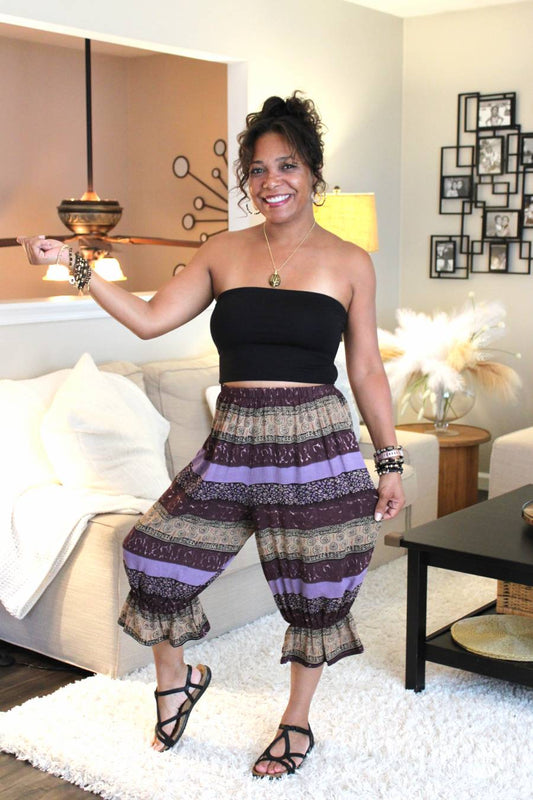 Purple Dessert Bloomer Midi Capri Short