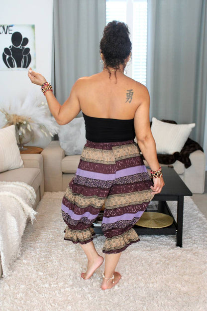 Purple Dessert Bloomer Midi Capri Short