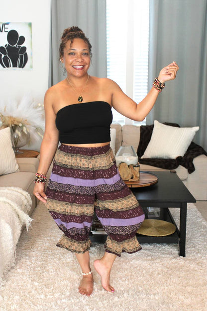 Purple Dessert Bloomer Midi Capri Short