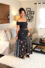 Load image into Gallery viewer, Romantic Night Patchwork Wrap Skirt
