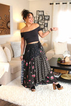 Load image into Gallery viewer, Romantic Night Patchwork Wrap Skirt
