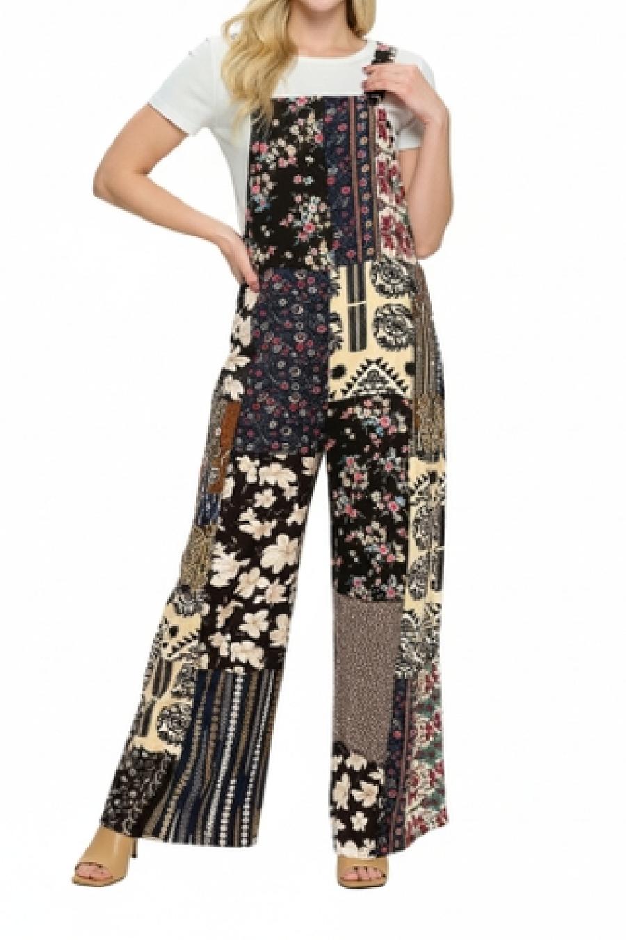 Romantic Dreams Floral Patchwork Jumpsuit