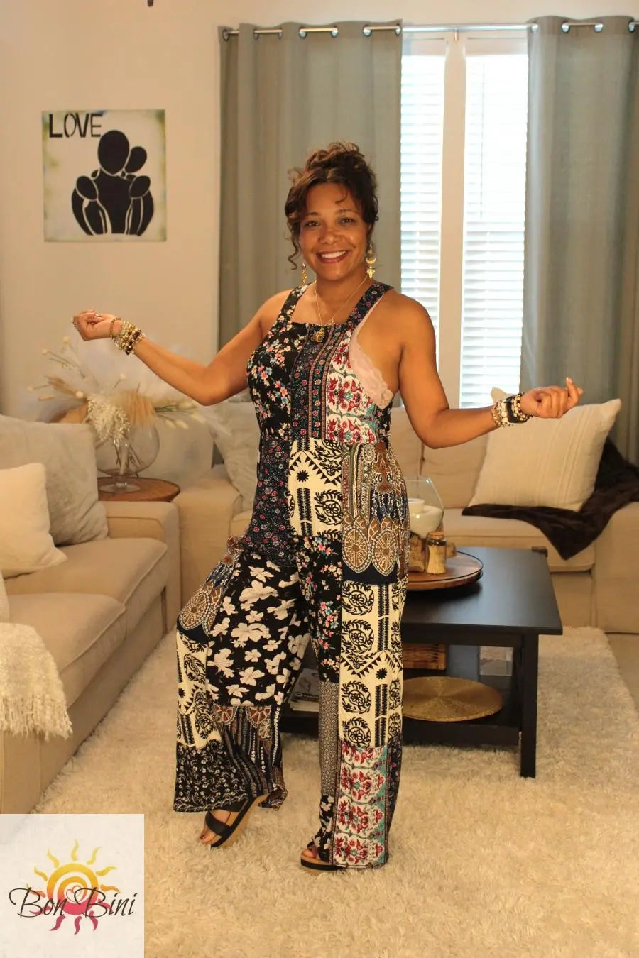 Romantic Dreams Floral Patchwork Jumpsuit