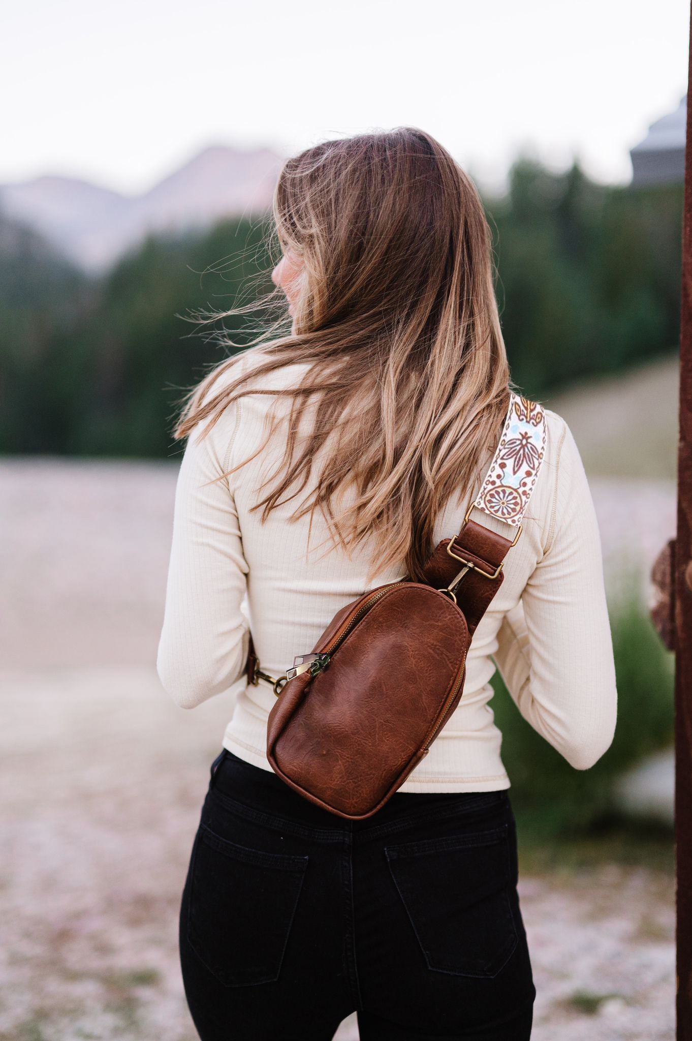 Coffee Shoulder Sling Bag