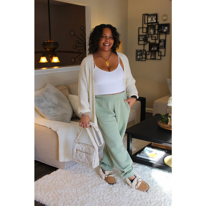 Laura Ribbed V-Neck Crop Top