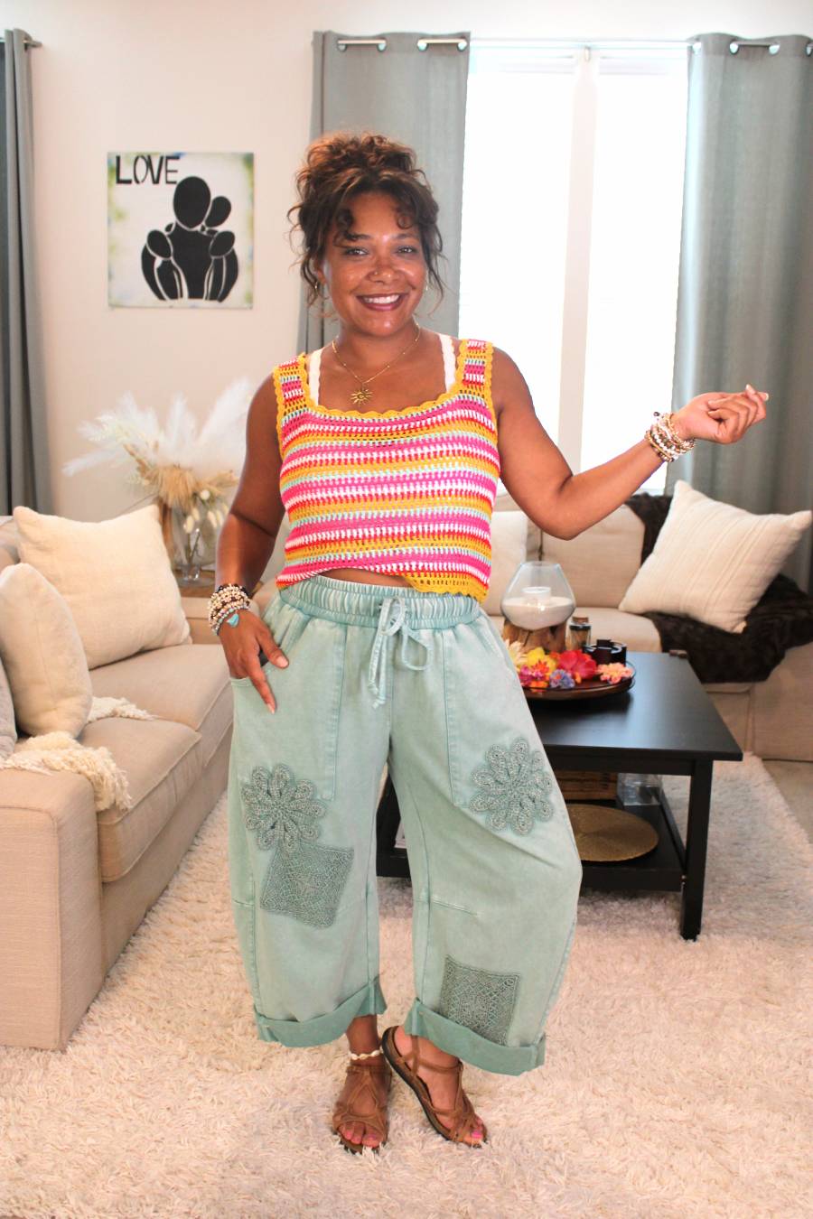 Sherbet Flavor Crochet Top