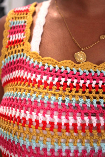 Sherbet Flavor Crochet Top