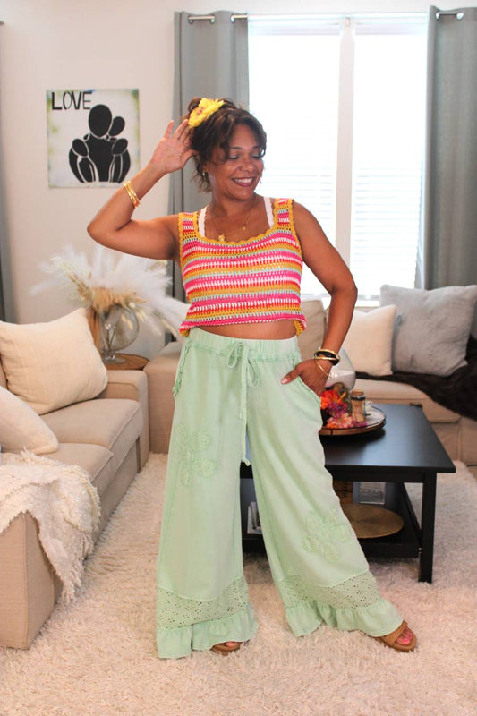 Sherbet Flavor Crochet Top