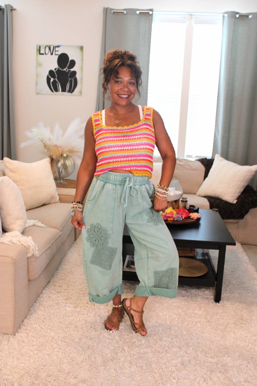 Sherbet Flavor Crochet Top