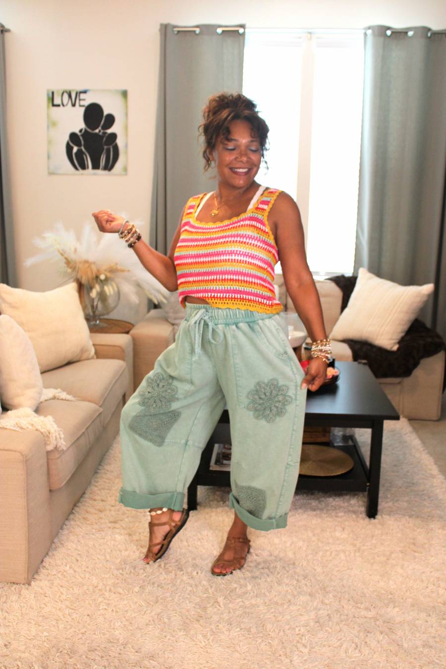 Sherbet Flavor Crochet Top