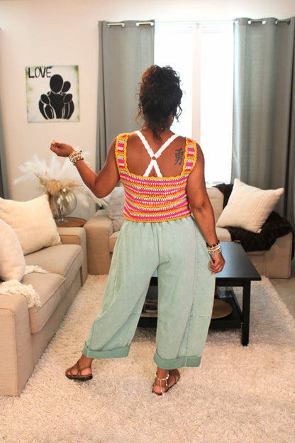 Sherbet Flavor Crochet Top