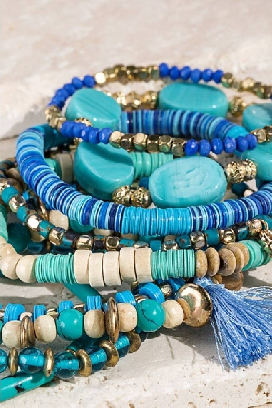 Shoreline Kiss Bohemian Stack Bracelets
