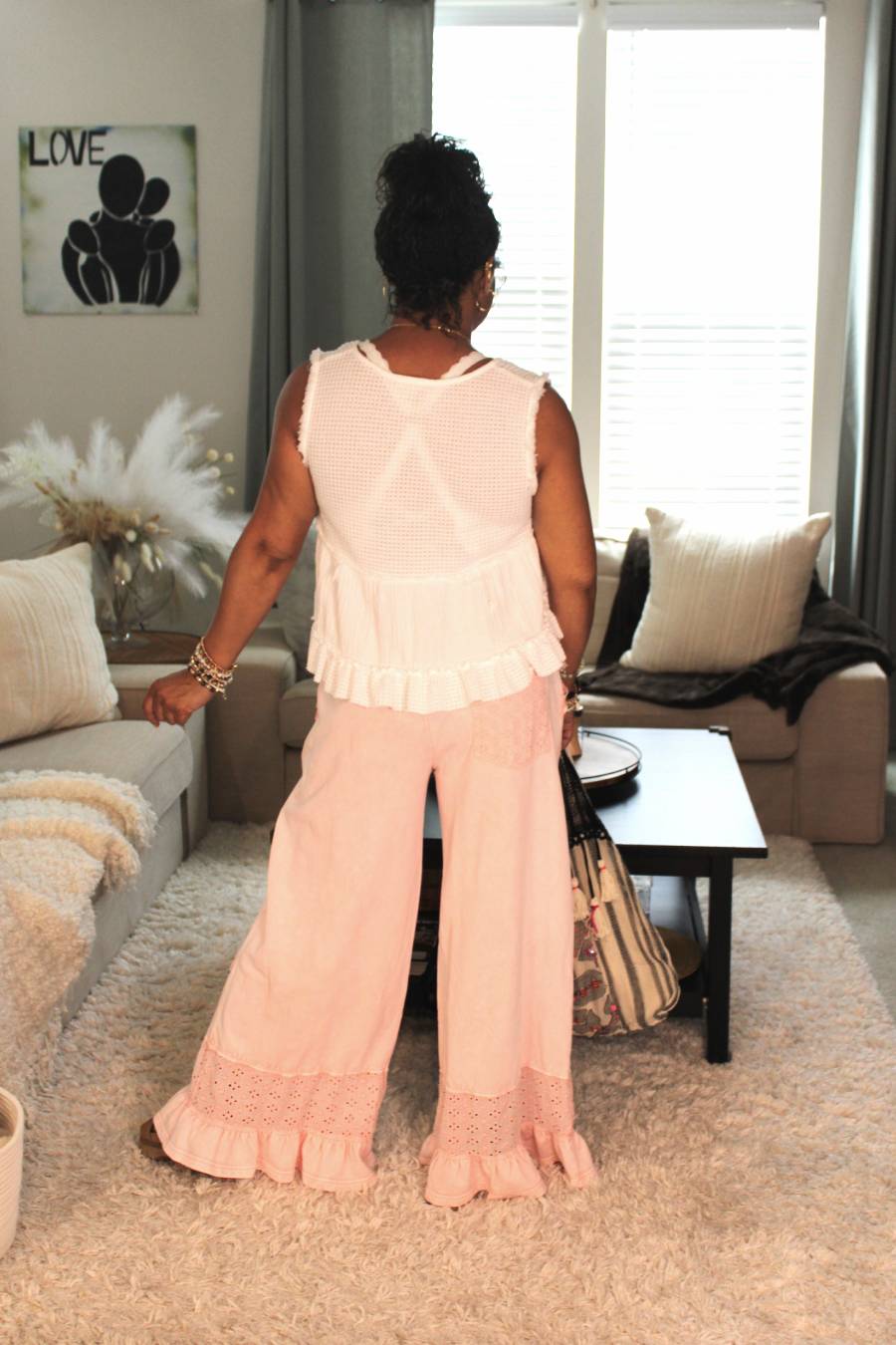 Flower, Love, & Lace Ruffle Pants