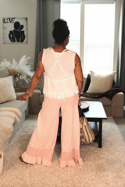 Flower, Love, & Lace Ruffle Pants