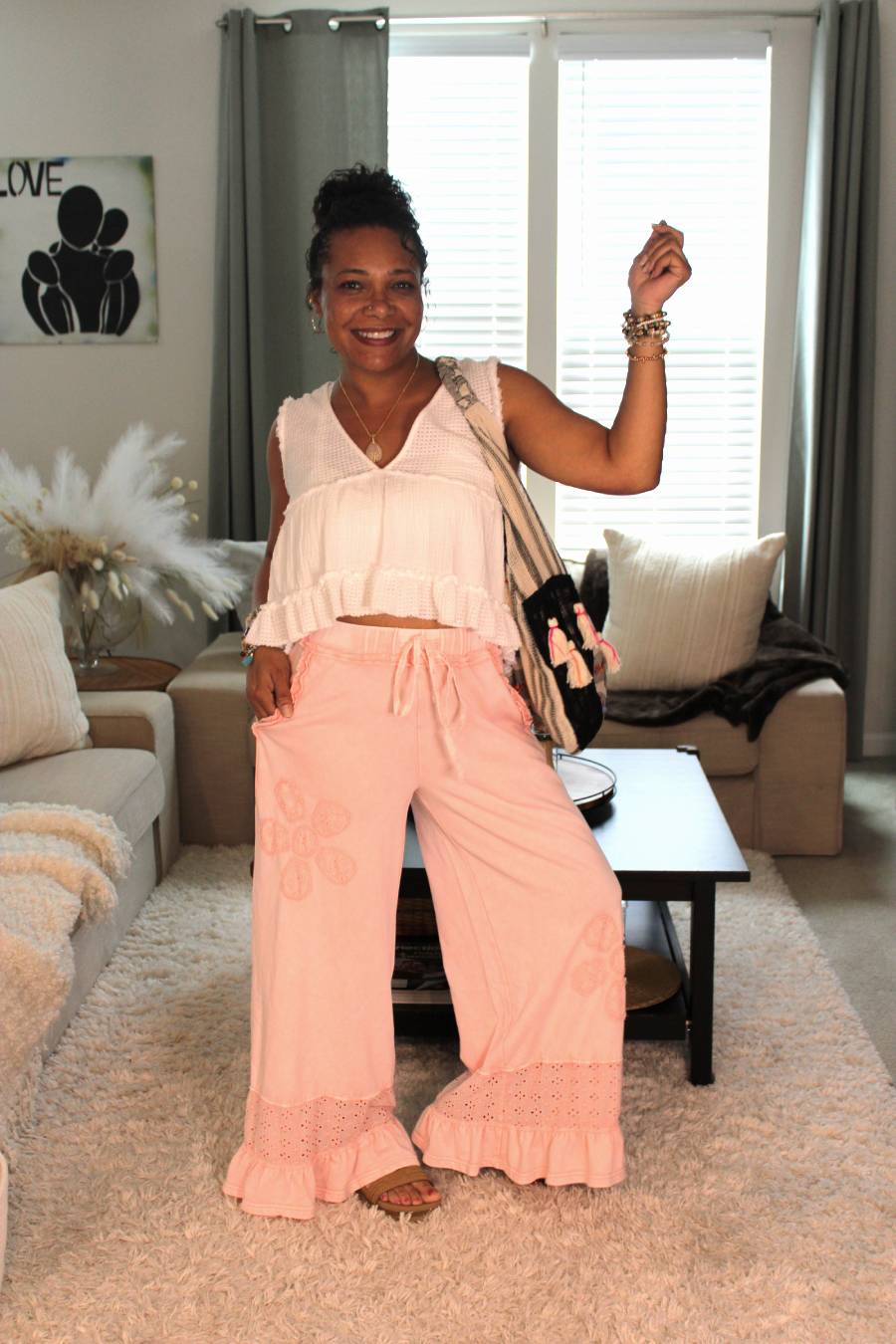 Flower, Love, & Lace Ruffle Pants