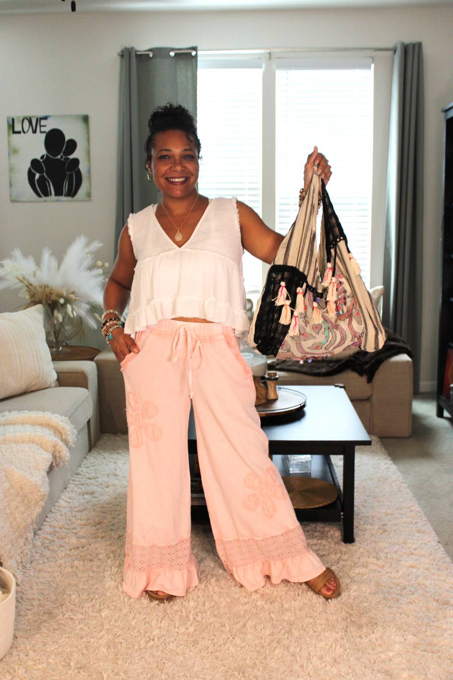 Flower, Love, & Lace Ruffle Pants