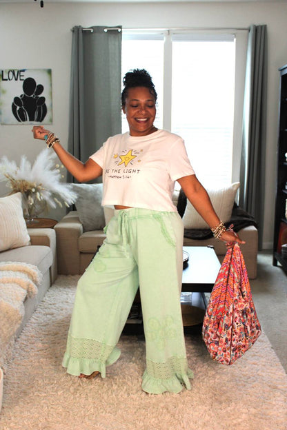 Flower, Love, & Lace Ruffle Pants