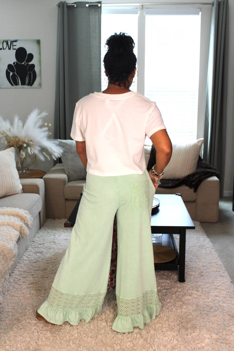 Flower, Love, & Lace Ruffle Pants