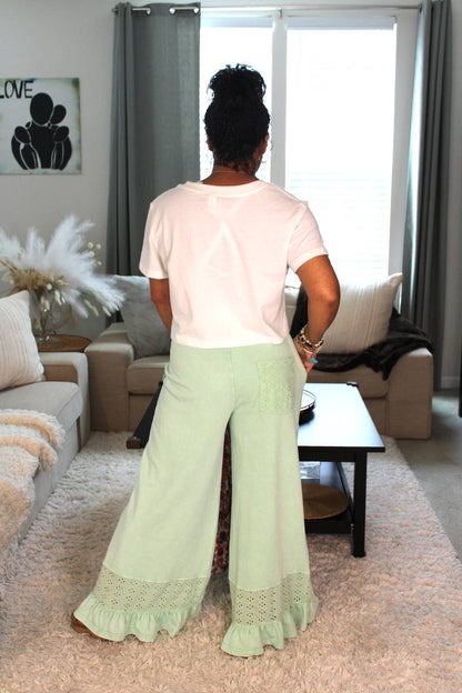 Flower, Love, & Lace Ruffle Pants