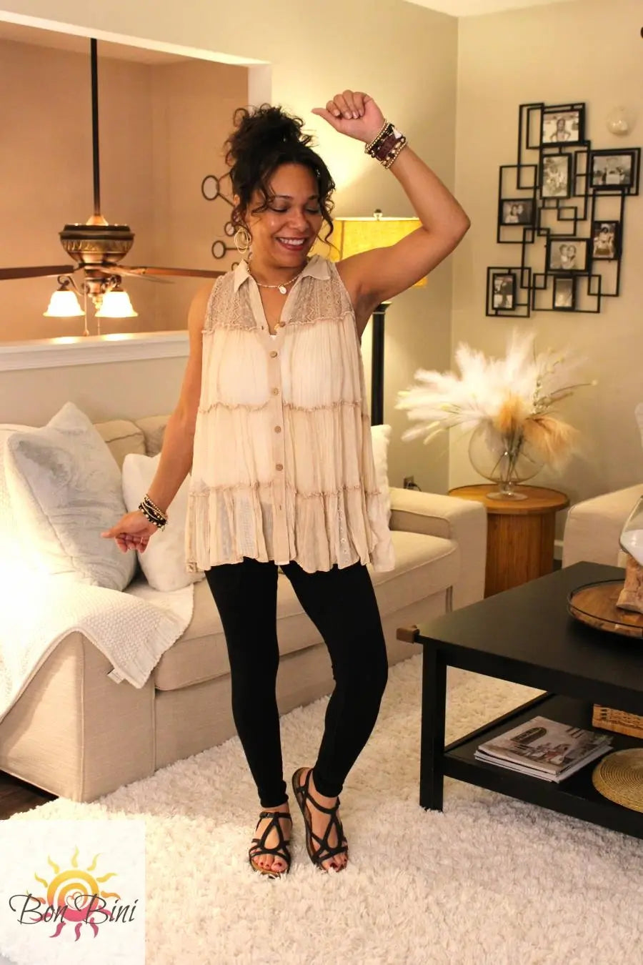 YT Sleeveless Jhabla Top