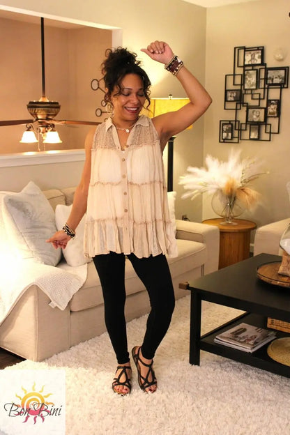 YT Sleeveless Jhabla Top