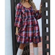Load image into Gallery viewer, Sofia Sweetheart Plaid Dress
