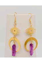 Load image into Gallery viewer, Sol Lunar Eye Of The Moon Dangle Earrings
