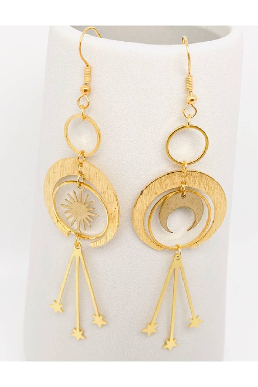 Solar Eclipse Dangle Pendant Earrings