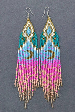 Load image into Gallery viewer, Starry Sky Seed Beads Fringe Earrings
