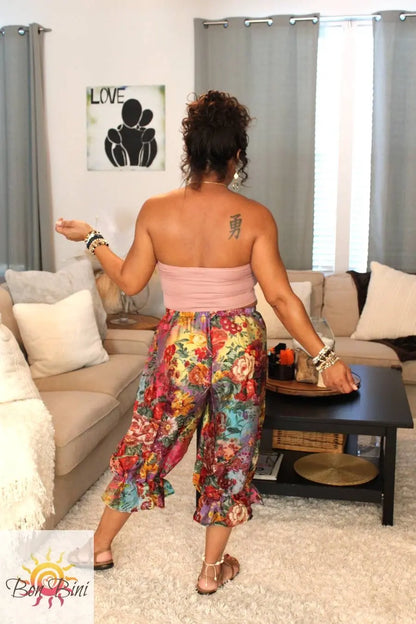 BB Splash Of Flowers Bloomer Midi Capri Short