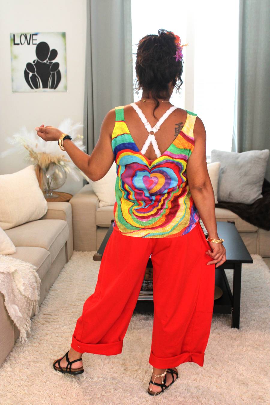 Spread The Boho Love Printed Knit Tank Top