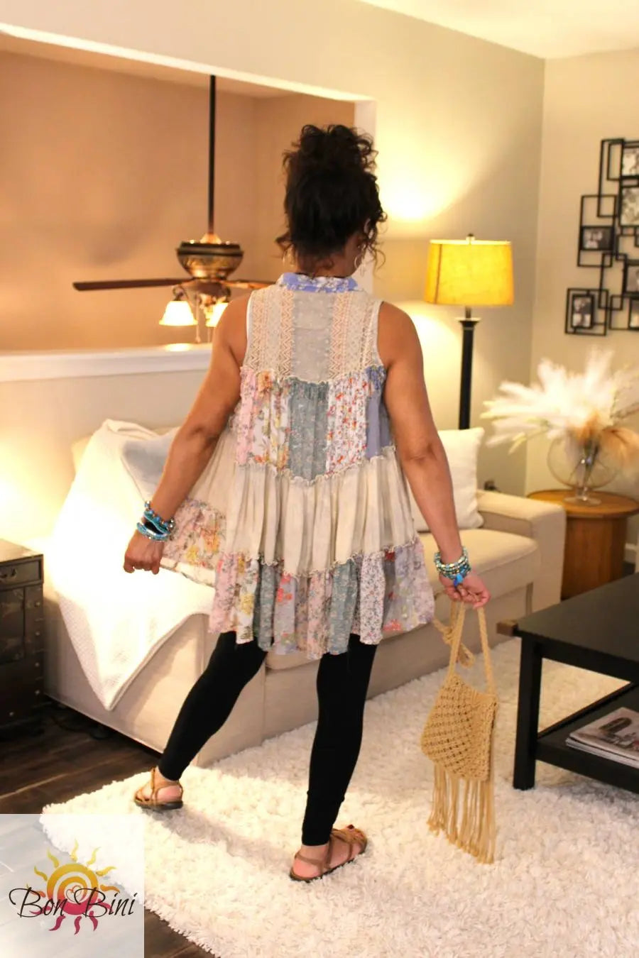 YT Spring Meadow Sleeveless Jhabla Top