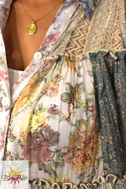 YT Spring Meadow Sleeveless Jhabla Top