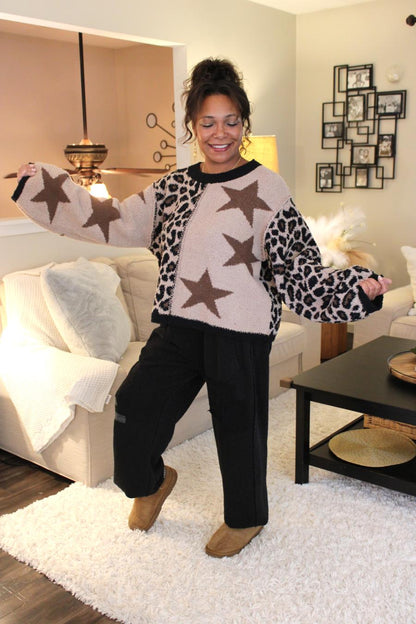 Starry Cat Patches Sweater
