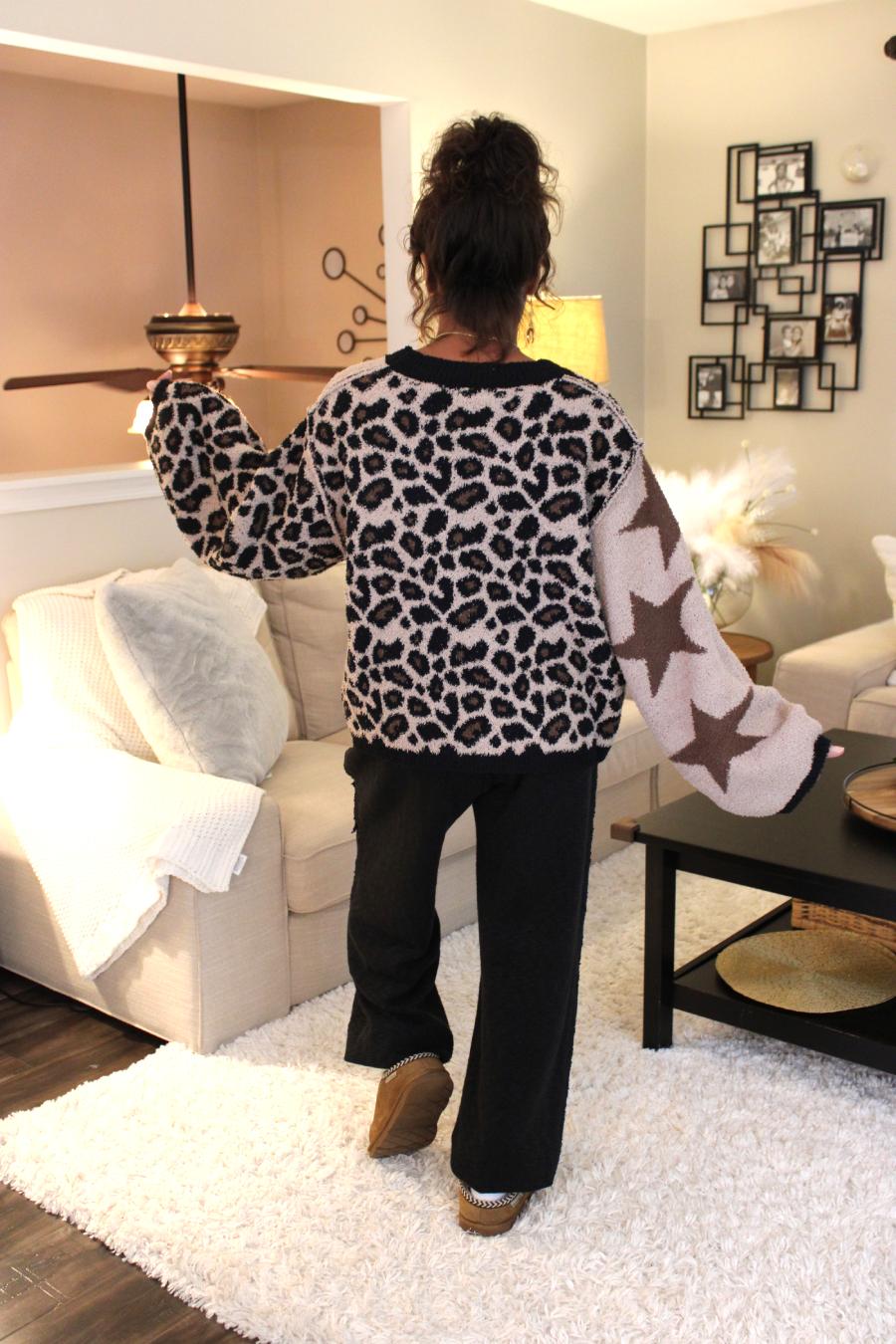 Starry Cat Patches Sweater